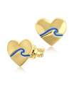 Kid Stud Earring Heart Wave STS-4048
